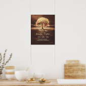 Het Welkomstteken van de Boom van de Lichten van h Poster (Keuken)