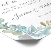 Het Welkomstteken van de bruiloft kiest een Zitpla Poster (Hoek)