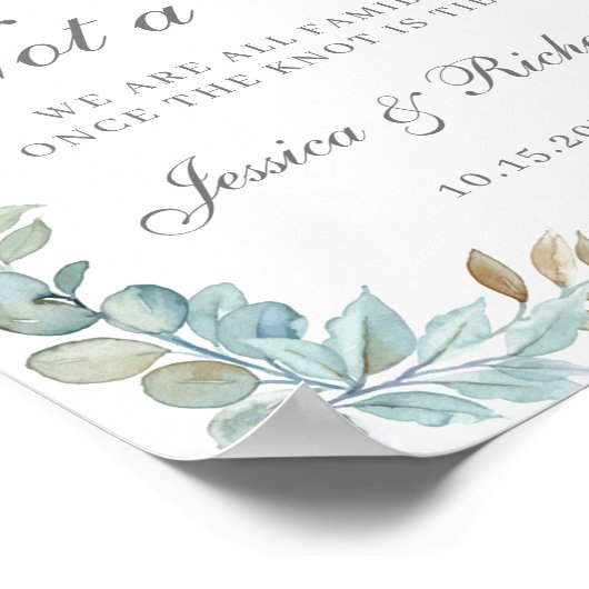 Het Welkomstteken van de bruiloft kiest een Zitpla Poster (Hoek)