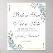 Het Welkomstteken van de bruiloft kiest een Zitpla Poster (Voorkant)