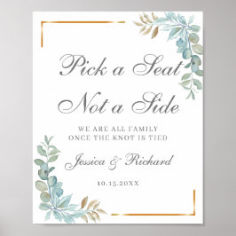 Het Welkomstteken van de bruiloft kiest een Zitpla Poster
