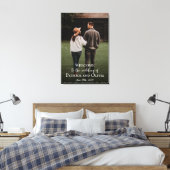 Het welkomstteken van de bruiloft met foto op canv canvas afdruk (Insitu (Slaapkamer))