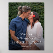 Het welkomstteken van de bruiloft met fotodownload poster (Voorkant)