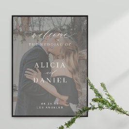 Het welkomstteken van de op maat gemaakte foto-ele poster