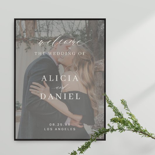 Het welkomstteken van de op maat gemaakte foto-ele poster