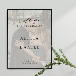 Het welkomstteken van de op maat gemaakte foto-ele poster