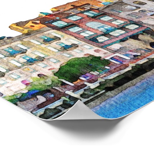 Het Welkomstteken van de Veldlijn van de Waterverf Poster (Hoek)