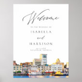 Het Welkomstteken van de Veldlijn van de Waterverf Poster (Voorkant)