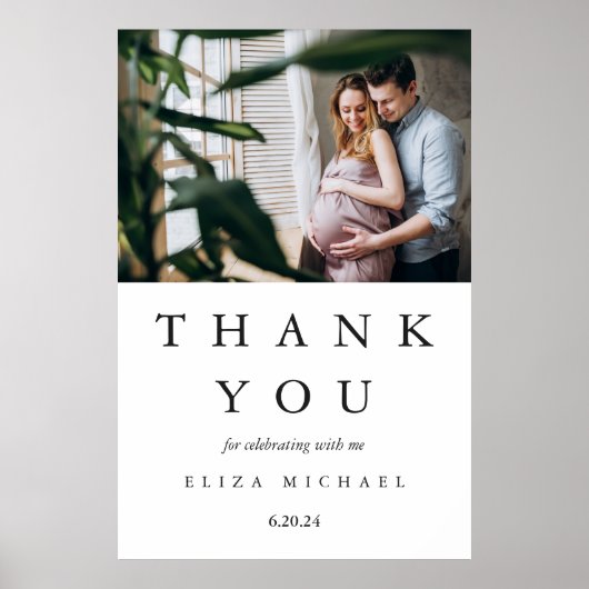 Het Welkomstteken van het baby shower met Foto en  Poster (Voorkant)