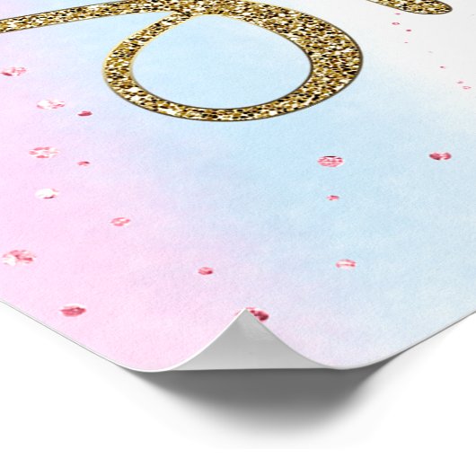 Het Welkomstteken van het Baby shower van de Regen Poster (Hoek)