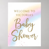 Het Welkomstteken van het Baby shower van de Regen Poster (Voorkant)