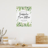 Het Welkomstteken van het Floral Wedding van het W Poster (Keuken)