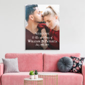 Het welkomstteken van het huwelijk met fotocanvas canvas afdruk (Insitu (Woonkamer))