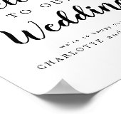 Het Welkomstteken van het huwelijk met Paarse en R Poster (Hoek)