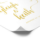 Het Welkomstteken van het huwelijk met Trendy Call Poster (Hoek)