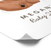 Het Welkomstteken van het Rustige Beer Baby shower Poster (Hoek)