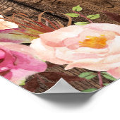 Het welkomstteken van Rustic String Lights Wedding Poster (Hoek)