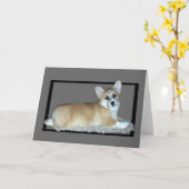 Het Welse Puppy Corgi van Pembroke Kaart (Gele Bloem)