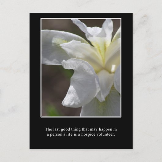 Het welzijn van een gastvrijwilliger briefkaart (Voorkant)