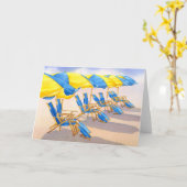 Het wenken Beachbrellas Kaart (Gele Bloem)