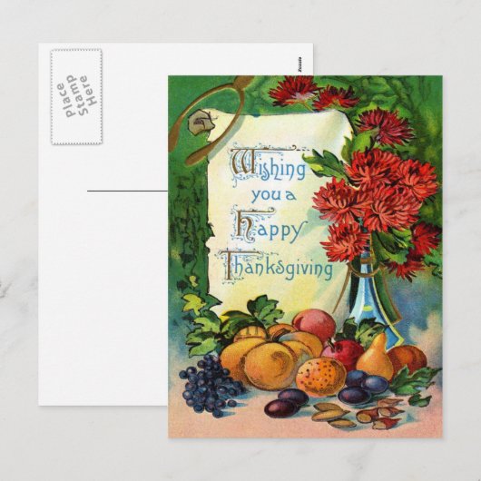 Het wensen van Bedankt Feestdagenkaart (Voorkant / Achterkant)