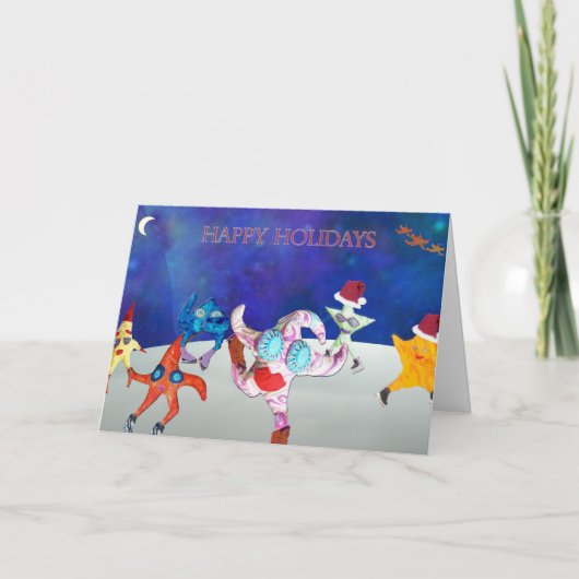 Het wensen van een Blij Seizoen Feestdagen Kaart (Voorkant)