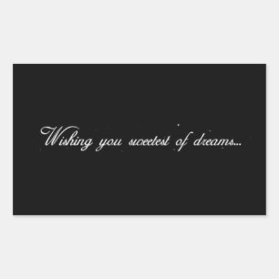 HET WENSEN VAN U DE SCHERM VAN DREAMS GOODNIGHT EX RECHTHOEKIGE STICKER