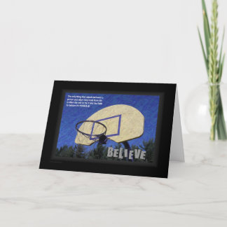 Het wenskaart "aan:moedigen-gelooft" 5x7 w/plain kaart