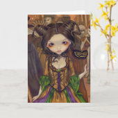 Het Wenskaart "bij van de van de Maskerade Bal" Kaart (Gele Bloem)