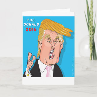 Het Wenskaart Catoon van Donald Trump President Kaart