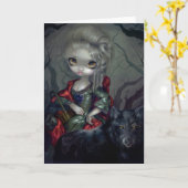 Het Wenskaart Chaperon "van de Rouge van le Petit" Kaart (Gele Bloem)