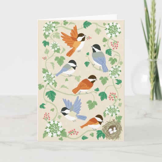 Het Wenskaart Chickadee Song Kaart (Voorkant)