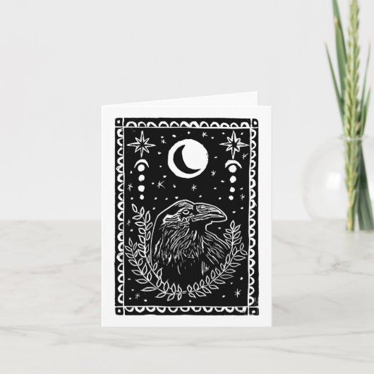 Het Wenskaart Crow Kaart (Voorkant)