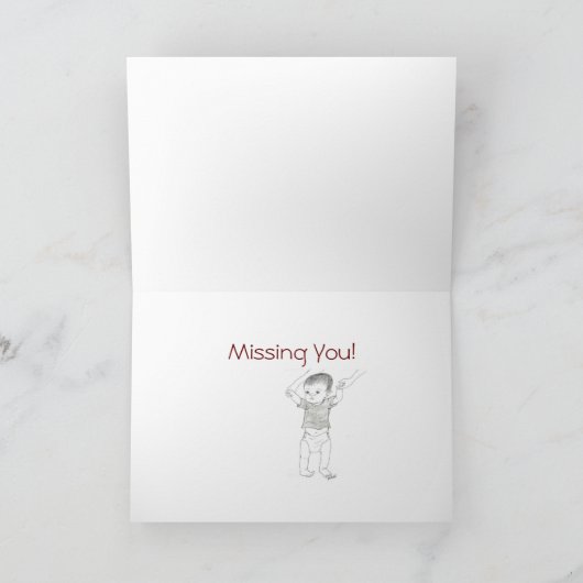 Het Wenskaart die van januari Shackelford u missen Kaart (Binnen)