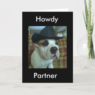 Het Wenskaart Howdy Partner Kaart