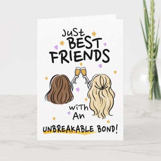 Het Wenskaart "Just Best Friends" (Voorkant)