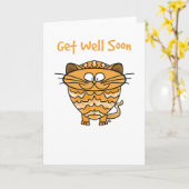 Het wenskaart - Kat - wordt goed spoedig Kaart (Gele Bloem)