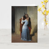 Het wenskaart Kiss / Il Bacio Kaart (Gele Bloem)