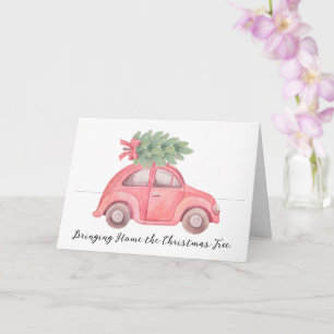 Het Wenskaart met de kerstboom thuis brengen Kaart