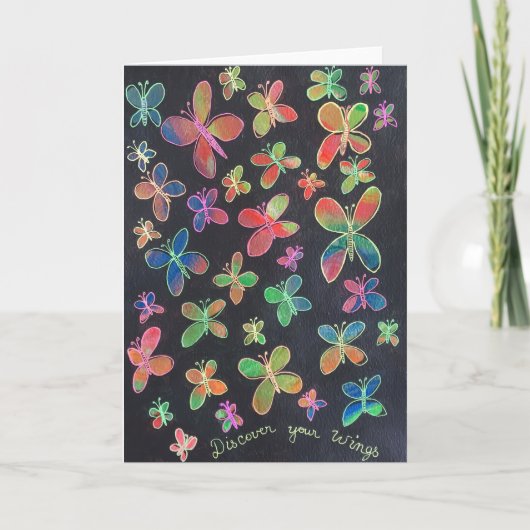 Het Wenskaart "ontdek van Uw Vleugels" Kaart (Voorkant)