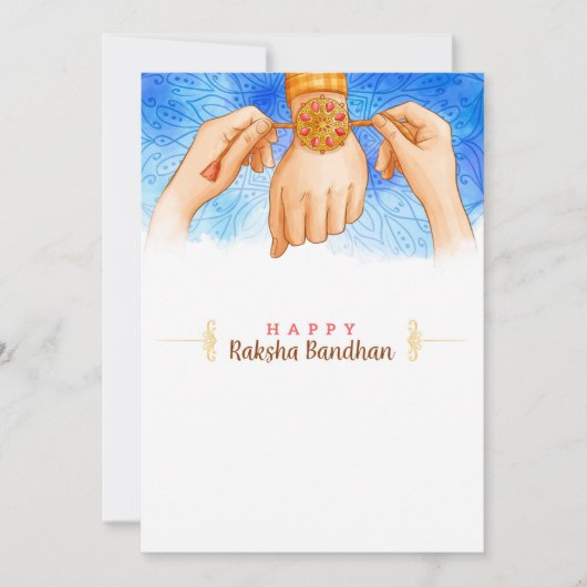 Het Wenskaart Raksha Bandhan koppelen Kaart (Voorkant)