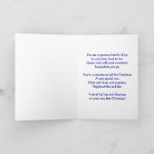 Het Wenskaart van 1ST Kerstmis van de kleinzoon Feestdagen Kaart (Binnen)