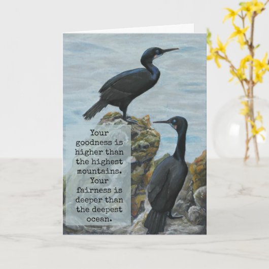 Het Wenskaart van aalscholvers Kaart (Gele Bloem)