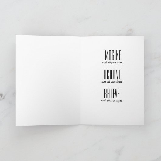 Het Wenskaart van afstuderen Kaart (Binnen)