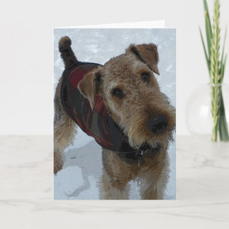 Het Wenskaart van Airedale Terrier Kaart