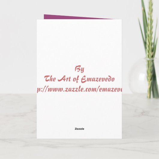 Het wenskaart van akeleien kaart (Achterkant)