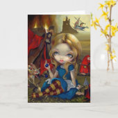 Het Wenskaart van "Alice en van de Monsters Bosch" Kaart (Gele Bloem)