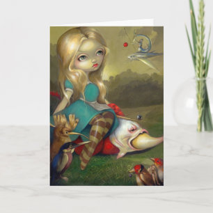 Het Wenskaart van "Alice en van de Vogels Bosch" Kaart