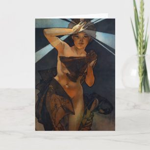 Het Wenskaart van Alphonse Mucha Morning Star Kaart