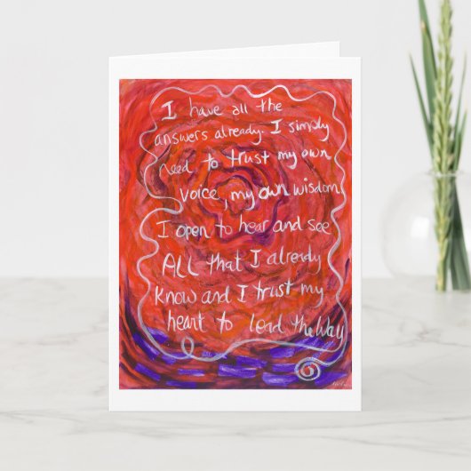 Het Wenskaart van "antwoorden" Kaart (Voorkant)